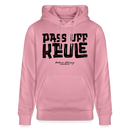 Berliner Spruch-PASS UFF KEULE-Unisex Bio-Hoodie mit Berliner Schnauze - Lila Traum