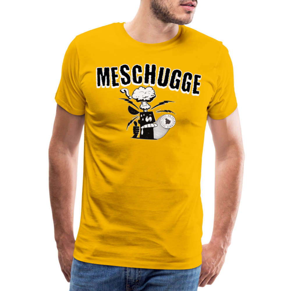 MESCHUGGE - Männer Premium T-Shirt - Sonnengelb