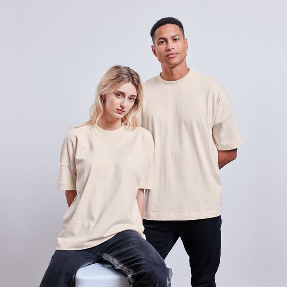 BERLINER LATSCH UND BOMMEL - Unisex Oversize Bio-T-Shirt - Naturweiß