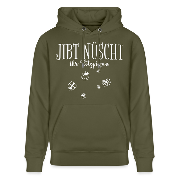 JIBT NÜSCHT - Unisex Bio-Hoodie - Khaki Grün