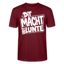 Berlin Shirt mit echt Berliner Spruch-DIT MACHT URST LUNTE-Unisex BIO T-Shirt - Burgunderrot