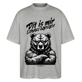Dit is mir SCHNURZPIEPEOversized Unisex Bio T-Shirt - Grau meliert