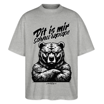 Dit is mir SCHNURZPIEPEOversized Unisex Bio T-Shirt - Grau meliert