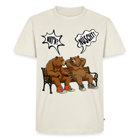 Berliner Bär Shirt mit Spruch-WATN? NÜSCHT-Männer Premium T-Shirt - Naturweiß