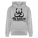 Da kiekste, wa?-Unisex Bio-Hoodie - Grau meliert