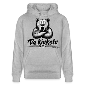 Da kiekste, wa?-Unisex Bio-Hoodie - Grau meliert