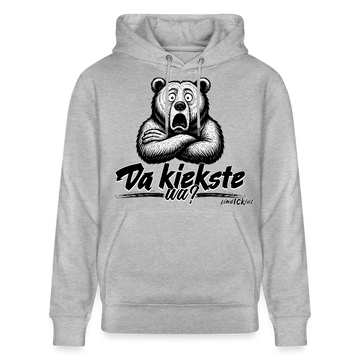 Da kiekste, wa?-Unisex Bio-Hoodie - Grau meliert