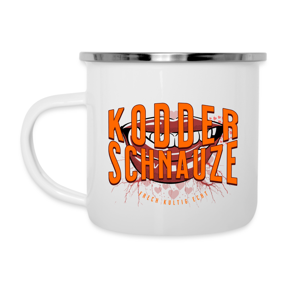 KODDERSCHNAUZE - Emaille-Tasse - Weiß