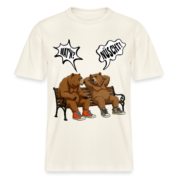 Berliner Bär mit berliner Schnauze-WATN?NÜSCHT- RELAXED FIT Unisex Organic T-Shirt - Naturweiß 