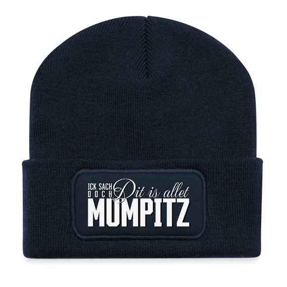 Berliner Spruch-DIT IS ALLET MUMPITZ-Beanie - French Navy
