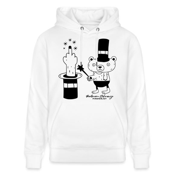 Berlin Unisex Bio-Hoodie-OHNE WORTE - Weiß