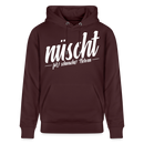 NÜSCHT FÜR SCHWACHE NERVEN-Unisex Bio-Hoodie mit Berliner Schnauze - Maroon