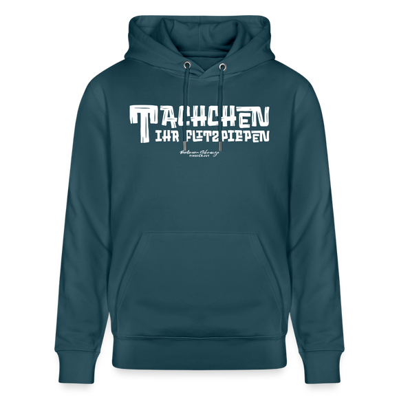 Berliner Begrüssung-TACHCHEN IHR FLITZPIEPEN- Bio-Hoodie - Dunkles Petrol