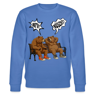 Berliner Bären mit Berliner Schnauze-WATN? NÜSCHT!-Unisex Bio-Sweatshirt - Blau