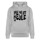 PASS MA UFF KEULE - Unisex Bio-Hoodie - Grau meliert