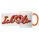 ICK ❤️DIR-Panoramatasse - Weiß/Orange