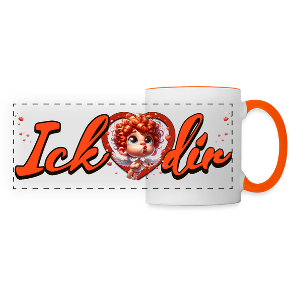 ICK ❤️DIR-Panoramatasse - Weiß/Orange