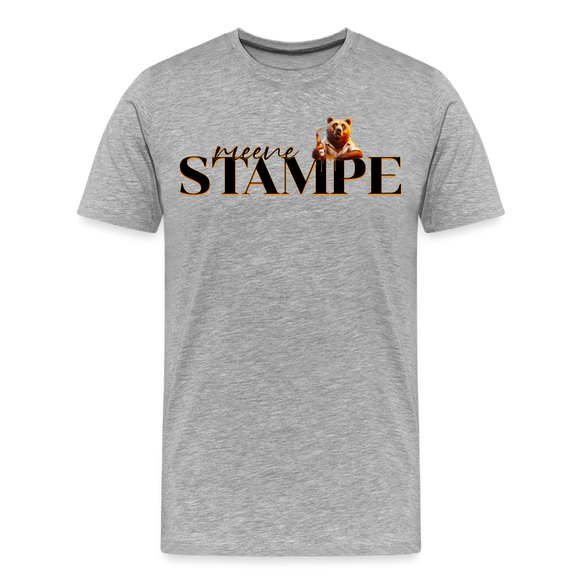 STAMPE-Männer Premium Bio T-Shirt - Grau meliert