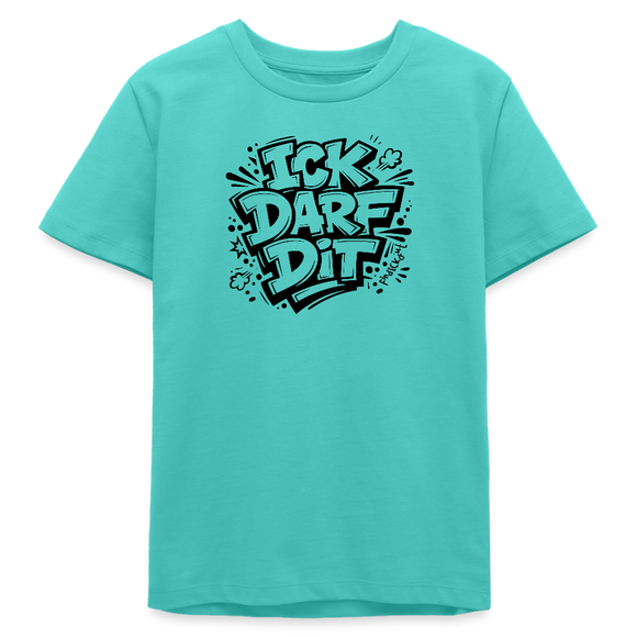 ICK DARF DIT-Teenager T-Shirt für Berliner Gören - Poolblau