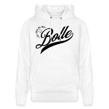 ICK FREU MA WIE BOLLE-Unisex Bio-Hoodie - Weiß