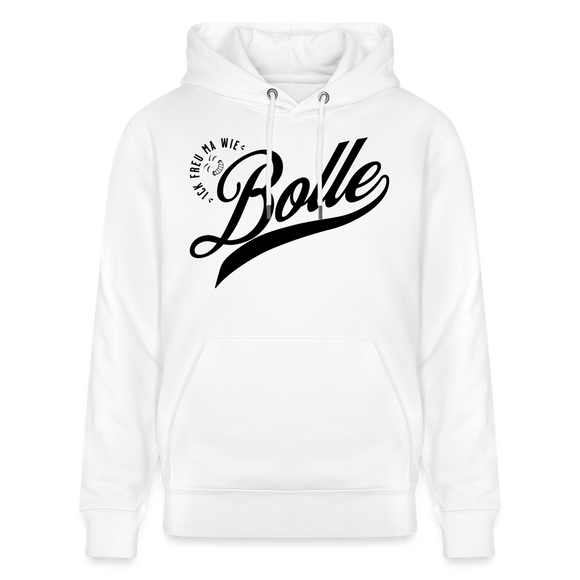 ICK FREU MA WIE BOLLE-Unisex Bio-Hoodie - Weiß