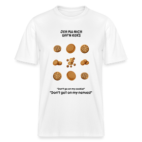 JEH MA NICH UFFN KEKS-Relaxed Fit Unisex Bio-T-Shirt - Weiß