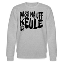 PASS MA UFF KEULE-Unisex Bio-Sweatshirt - Grau meliert