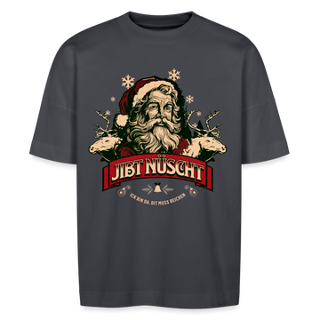 JIBT NÜSCHT - Unisex Oversize Bio-T-Shirt - Indigoblau