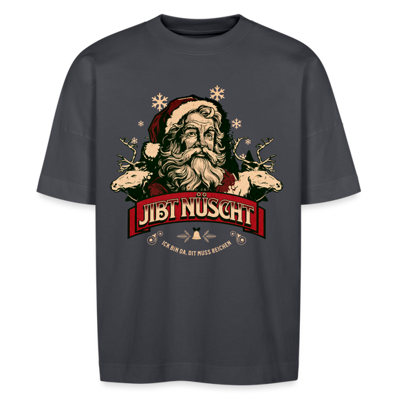 JIBT NÜSCHT - Unisex Oversize Bio-T-Shirt - Indigoblau