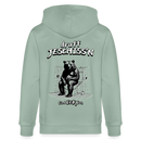 DRUFF JESCHISS'N-Unisex Bio-Kapuzenjacke - Helles Graugrün