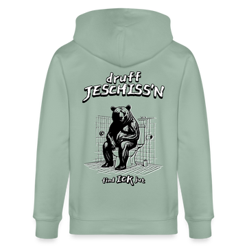 DRUFF JESCHISS'N-Unisex Bio-Kapuzenjacke - Helles Graugrün