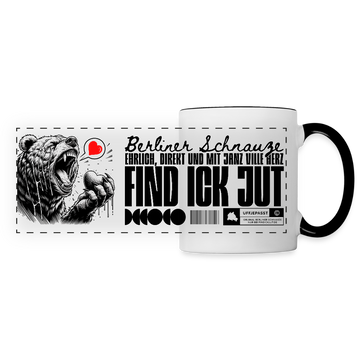 Berlin Souvenir-FIND ICK JUT-Panoramatasse - Weiß/Schwarz