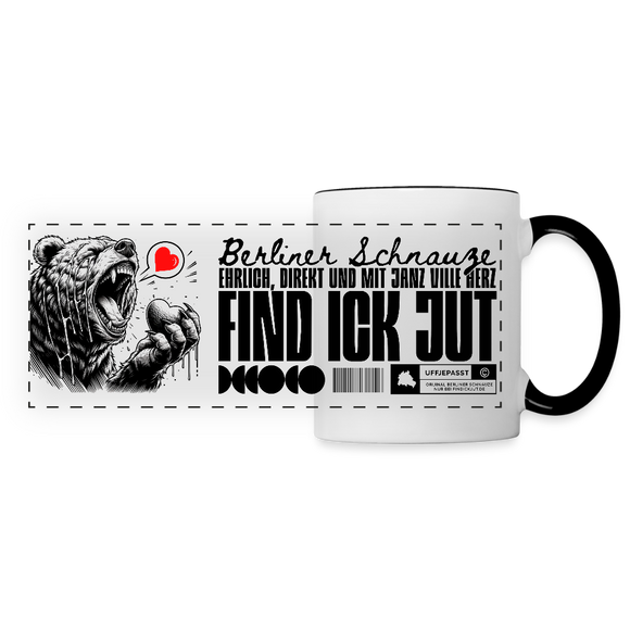 Berlin Souvenir-FIND ICK JUT-Panoramatasse - Weiß/Schwarz