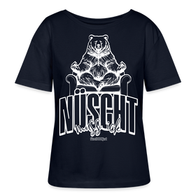 NÜSCHT MUSS ICK-Berlin Shirt-Rundhals Frauen Bio-T-Shirt - Navy