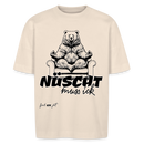 NÜSCHT MUSS ICK-Unisex Oversize Bio-T-Shirt - Naturweiß
