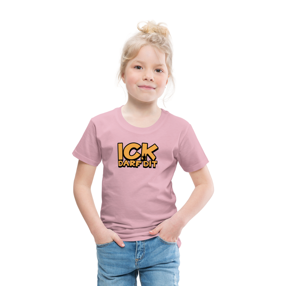 ICK DARF DIT - Kinder Premium T-Shirt - Hellrosa