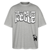 PASS MA UFF KEULE-Oversized Unisex Bio T-Shirt II - Grau meliert