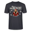 JIBT NÜSCHT-Unisex T-Shirt Berliner Ansage und Berliner Bär - Dunkles Graublau