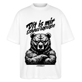 Dit is mir SCHNURZPIEPEOversized Unisex Bio T-Shirt - Weiß