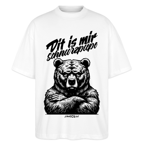 Dit is mir SCHNURZPIEPEOversized Unisex Bio T-Shirt - Weiß