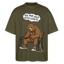 Berliner Bär und Spruch-JEH MIR NICH UFFN SENKEL-Oversized Unisex Bio T-Shirt - Khaki
