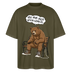 Berliner Bär und Spruch-JEH MIR NICH UFFN SENKEL-Oversized Unisex Bio T-Shirt - Khaki
