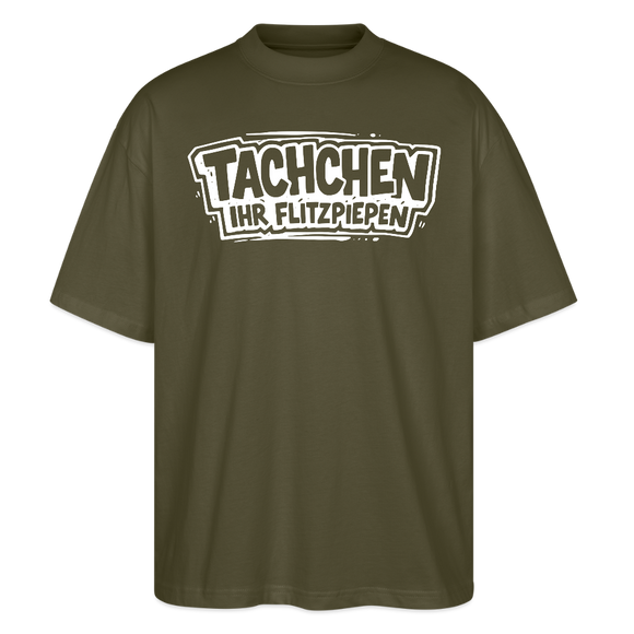Berlin Shirt-TACHCHEN IHR FLITZPIEPEN-Oversized Unisex Bio T-Shirt - Khaki