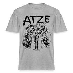 ATZE-beste Freunde-RELAXED FIT Unisex Organic T-Shirt - Grau meliert