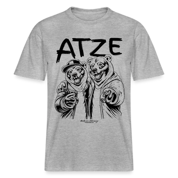 ATZE-beste Freunde-RELAXED FIT Unisex Organic T-Shirt - Grau meliert