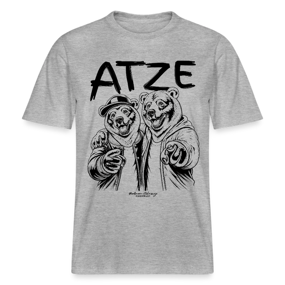 ATZE-beste Freunde-RELAXED FIT Unisex Organic T-Shirt - Grau meliert