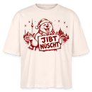 JIBT NÜSCHT-Berlin Weihnachts-Frauen Boxy Bio-T-Shirt - Natur