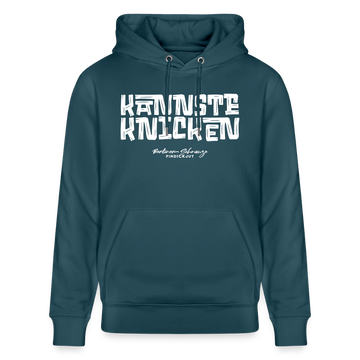 Berliner Schnauze - KANNSTE KNICKEN-Unisex Bio-Hoodie - Dunkles Petrol