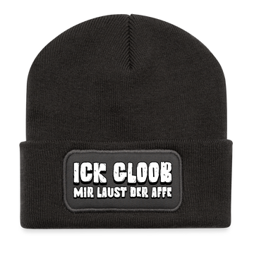 Berliner Spruch-ICK GLOOB MIR LAUST DER AFFE-Beanie - Dunkelgrau
