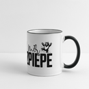 SCHNURZPIEPE - Panoramatasse - Weiß/Schwarz